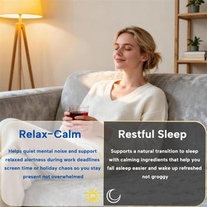 Cortisol Calm Drink Mix with Magnesium Glycinate Powder, L-Theanine, Vitamins, and Ashwagandha for Relaxation & Focus | Adaptogen Drink & Cortisol Support | 30 Packets (Raspberry & Lemon Flavor)