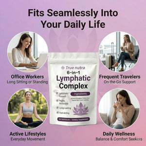 True Nutra Lymphatic Complex,True Nutra Lymphatic Complex 6 in 1,Vegan · Non-Gmo.60 Soft Capsules (1Pcs)