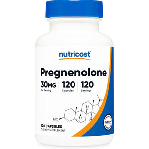 Nutricost Pregnenolone 30Mg, 120 Capsules - Non-Gmo, Gluten Free, Vegetarian Capsules
