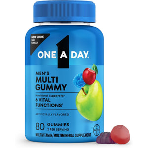 One a Day Mens Multivitamins Gummies – Multivitamin for Men with Vitamin D, Zinc, Folic Acid, Chewable Vitamin Gummies, Physical Energy Support 80 Count