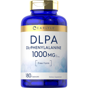 Carlyle Dl-Phenylalanine | 1000Mg | 180 Capsules | Non-Gmo and Gluten Free Formula | DLPA Free Form Supplement
