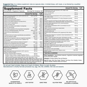 Nature'S Lab Six Daily Advanced Multivitamin - over 90 Nutrients, Minerals, Antioxidants, Herbs & Whole Foods - 180 Capsules (30 Day Supply)