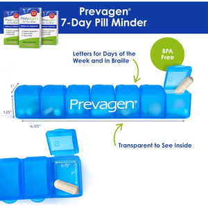 Prevagen Regular Strength - 180 Capsules (6 Month Supply) | Formulated for Your Brain | 10Mg of Apoaequorin plus Vitamin D3 with 7-Day Pill Minder