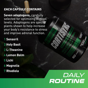 Primegenix Cortisync Reduce Cortisol, Increase Energy, and Improve Focus with Sensoril Ashwagandha - 60 Capsules