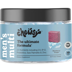 CHEWSY - Men'S Multivitamin Chews - Immune and Energy Support, Vitamin A, B12, C, D3, E, Folic Acid, Probiotics, Zinc - 30-Day Supply