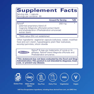 Pure Encapsulations Relora | Hypoallergenic Supplement Promotes Healthy Cortisol and DHEA Production and Moderates Occasional Stress | 60 Capsules