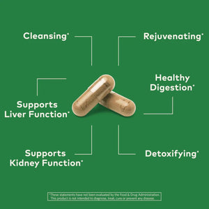 ORGANIC INDIA Liver Kidney Herbal Supplement - Detoxify & Rejuvenate, Supports Healthy Liver & Kidney Function, Vegan, Gluten-Free, Kosher, USDA Certified Organic, Non-Gmo - 180 Capsules