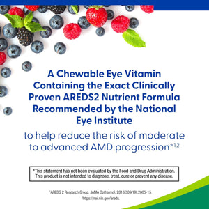Preservision AREDS 2 Eye Vitamins, #1 Eye Doctor Recommended Brand, Chewable Lutein and Zeaxanthin Supplement with Vitamin C, Vitamin E,Zinc, and Copper, Mixed Berry, 60 Tablets