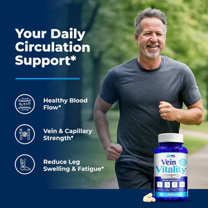 We like Vitamins Vein Vitality 1250Mg Diosmin Hesperidin Complex for Varicose Veins Treatment, Horse Chestnut, Butchers Broom, Bioflavonoids - Supports Blood Circulation for Leg Veins- 60 Capsules