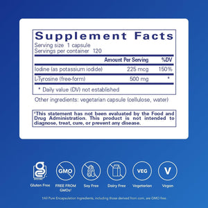 Pure Encapsulations Iodine and Tyrosine | Hypoallergenic Supplement for Enhanced Thyroid Support | 120 Capsules