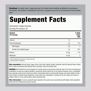 Piping Rock Melatonin Gummies 12Mg | 60 Count | Maximum Strength Supplement for Adults | Berry Flavor | Vegan, Non-Gmo, Gluten Free