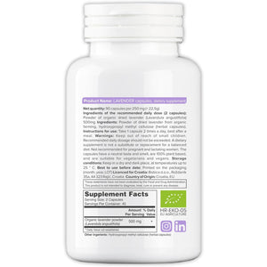 Organic Lavender Capsules - Lavender Pills for Relaxation and Balance - Supports Calm Mind and Body - Natural Supplement - Non-Gmo, Gluten-Free – 90 Vegan Capsules
