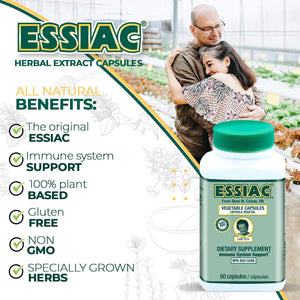 ESSIAC Tea All-Natural Herbal Extract Capsules – 60 Capsules | Powerful Antioxidant Blend to Help Promote Overall Health & Well-Being | Original Formula since 1922