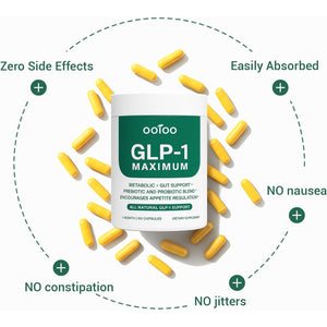 Ooioo GLP-1 Weight Loss Supplement with Berberine, Ceylon Cinnamon & Probiotic Blend for Appetite, GLP-1 Activate, Metabolism & Gut, Vegan, Non-Gmo, Halal Capsules for Men & Women