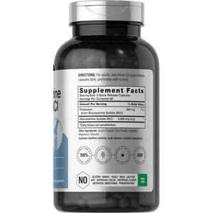 Horbäach Glucosamine Sulfate 2KCI with Potassium | 3000Mg | 240 Capsules | Non-Gmo and Gluten Free Supplement