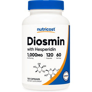 Nutricost Diosmin with Hesperidin (1000Mg) Complex 120 Capsules - 500Mg of Diosmin and 500Mg of Hesperidin per Serving (60 Servings), Vegan, Gmo-Free, Gluten-Free