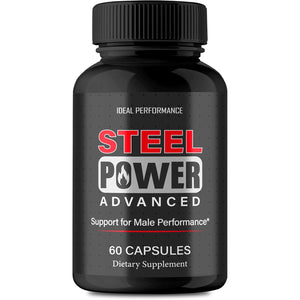 Steel Power for Men Capsules, Official Steel Power Pills Supplement - Maximum Strength, All Natural Ingredients, Advanced Formula Steelpower Health & Wellness Vitamin Pills Reviews (60 Capsules)