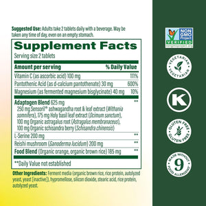 Megafood Adrenal Strength - Adrenal Support Supplements with Ashwagandha, Vitamin C, Magnesium Glycinate, Holy Basil, Astragalus - Reduces Cortisol Levels - Vegetarian - 90 Tablets (45 Servings)