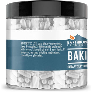 Earthborn Elements Baking Soda Capsules, 200 Capsules, Sodium Bicarbonate