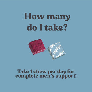 CHEWSY - Men'S Multivitamin Chews - Immune and Energy Support, Vitamin A, B12, C, D3, E, Folic Acid, Probiotics, Zinc - 30-Day Supply