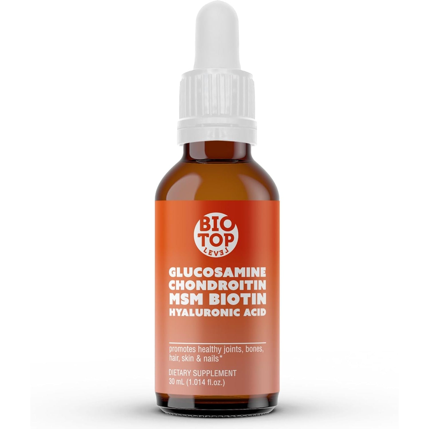 Liquid Glucosamine, Chondroitin, MSM, Biotin, Hyaluronic Acid, All in One Formula for Good Health of Joints, Bones, Hair, Skin & Nails