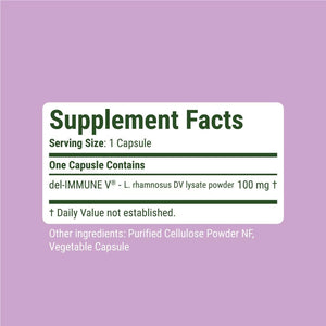 Del-Immune V® Defense by Stellar Biotics, All-Natural Immune Support & Gut Health (+) Immediate Care, Metabiotic: Nextgen Probiotic Therapy (120 Caps)