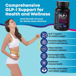GLP-1 Support Weight Loss Supplement - Appetite Suppressant & Metabolism Booster to Support Natural Hunger Control Curb Cravings Burn Fat & Gut Wellness