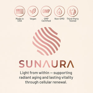 SUNAURA Spermidine Supplement 10 Mg (Spermidine 3Hcl) – High Potency Autophagy & Cellular Renewal Support – Longevity, Energy & Focus – Non-Gmo, Gluten-Free, 60 Capsules