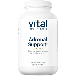 Vital Nutrients Adrenal Support - Adrenal Support Supplements for Gland Function and Cortisol Management - Supports Energy and Stress Levels - Gluten, Dairy, Soy Free - 240 Capsules