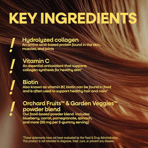 Nature'S Way Alive! Hair, Skin & Nails Gummies with Collagen and Biotin, Advanced Beauty Formula Supplement with Antioxidant Vitamins C & E*, Strawberry Flavored, 60 Gummies