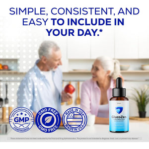 Glucozen Drops - Official Glucozen Oral Liquid Drops Advanced Premium Formula Maximum Strength, All Natural Ingredients Vitamins for Overall Health & Wellness, 1 Bottle for 1 Month
