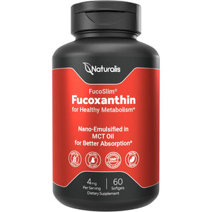 Naturalis New Zealand Fucoxanthin (4Mg) | Made with Fucoslim® | Non-Gmo, Soy & Gluten Free | 60 Softgels (2 Month Supply)