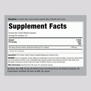 Piping Rock Tart Cherry Capsules | 100 Count | Concentrated Extract | Non-Gmo, Gluten Free Supplement