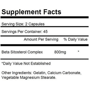 KRK SUPPLEMENTS 1 Pack Beta Sitosterol 800Mg per Serving 90 Capsules Prostate Support
