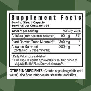 Youngevity Ultimate Mineral Caps™ - 70+ Essential Full Spectrum Trace Minerals - Nutrient-Dense, Derived from Humic & Aquamin Seaweed (64 Capsule)