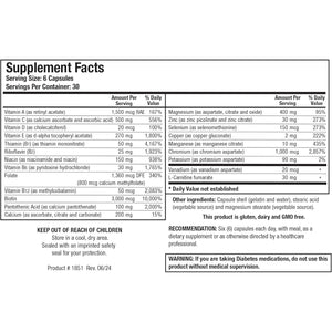 Biotics Research Glucobalance Chromium, Vanadium, L Carnitine Supplement, Supports Metabolic Health and Maintain Healthy Blood Lipid Levels - 180 Capsules