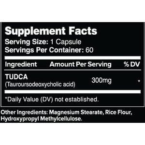 Leviathan Nutrition TUDCA Bile Salts 300Mg - Tudca (Tauroursodeoxycholic Acid) Supplement 60 Capsules