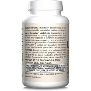 Jarrow Formulas Lactoferrin Supplements 250 Mg - Immune-Supporting Glycoprotein for Healthy Immune System Support & Iron Absorption - Freeze Dried, Gluten Free, Non-Gmo - 60 Capsules (Servings)