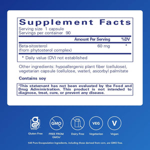 Pure Encapsulations Beta-Sitosterol | Supplement for Urinary Flow and Health* | 90 Capsules