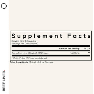 Codeage Grass Fed Beef Liver Supplement Superfood, Freeze Dried, Non-Defatted, Desiccated Glandulars Bovine Pills, Pasture Raised Beef Vitamins, Non-Gmo Liver Meat, 180 Capsules