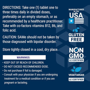 Life Extension Same, Mood, Joint & Liver Support, Gluten-Free, Non-Gmo, Vegetarian, 30 Tablets