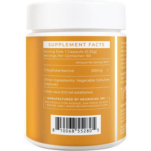 Neurogan Dihydroberberine Supplement Capsules - High-Potency 250Mg per Serving - Bioavailable Berberine Metabolite for Daily Balance, Heart Health & Nutrient Utilization - Made in USA