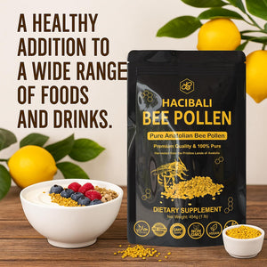 Organic Bee Pollen Granules – 1 Lb (454G) – Raw & Natural – EU & USDA Organic Certified – Halal, Kosher, GMP, ISO 22000 – Premium Anatolian Bee Pollen Superfood