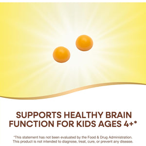 Nature'S Way Kids Brain Supplement Gummies, Supports Healthy Brain Function*, Lemonade Flavored, 60 Gummies