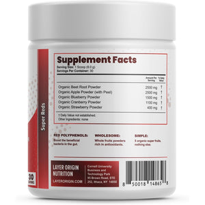 Simple Reds - Organic Red Polyphenols Whole Fruit Powder | Only Real Red Whole Fruits & Zero-Fillers | 30 Servings
