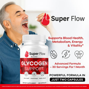 Super Flow Glycogen Capsules - Official Superflow Advanced Glycogen Support Pills - Maximum Strength, Natural Formula Vitamins for Overall Health & Wellness Reviews, 60 Capsules for 1 Month