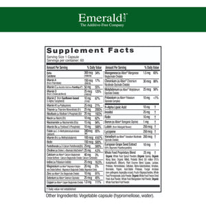 EMERALD LABS Complete 1-Daily Multi - Complete Multivitamin for Men & Women with Vitamin C, Methylated Folate, Whole-Food Blend & More for Immune Support, Bone Health & More* - 60 Vegetable Capsules