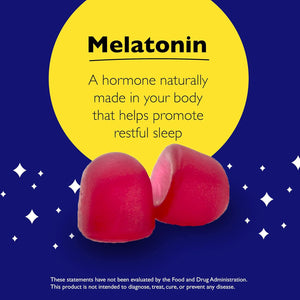 Bach RESCUE plus Melatonin Sleep Gummies, Natural Strawberry Flavor, Sleep Aid, Dietary Supplement, Vegan, Gluten-Free, No Artificial Flavors, Colors, 60 Count