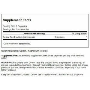Swanson - Celery Seed Maximum Strength - Antioxidant Support (500 Mg 180 Capsules)(1 Pack)