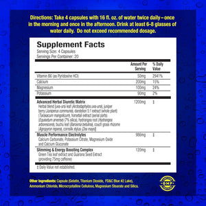 Maximum Human Performance Xpel Maximum Strength Diuretic Water Pills, for Water Retention Relief, Weight Loss Support, with Vitamin B-6 Potassium Dandelion Root, 80 Capsules